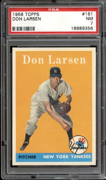 1958 Topps #161 Don Larsen PSA 7 NM