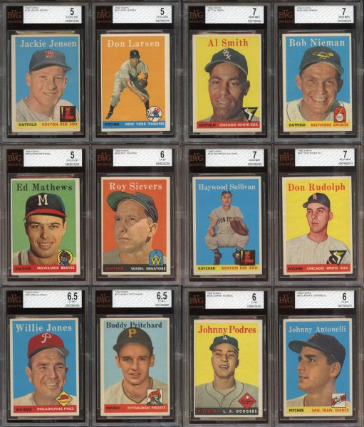 1958 Topps Group of (21) All BVG Graded