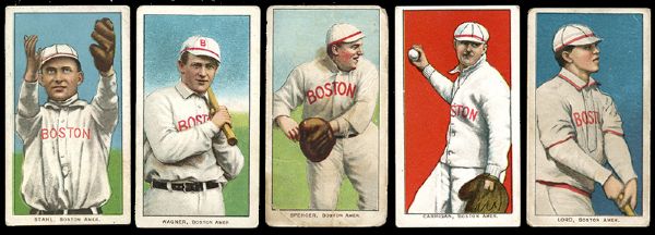 1909-11 T206 Group of (5) Boston Red Sox Players