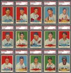 1954 Red Heart Near Complete Set 32/33 Completely PSA Graded
