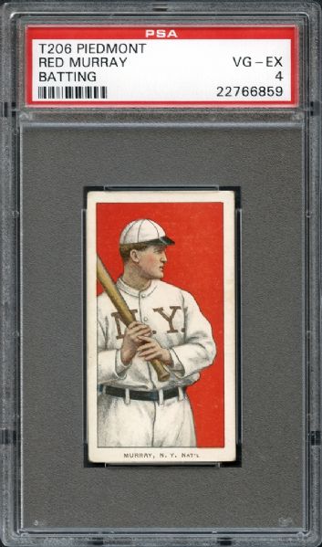 1909-11 T206 Red Murray PSA 4 VG/EX