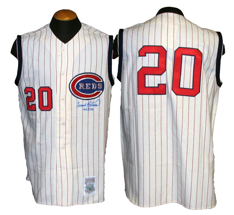 Lot Detail - Frank Robinson Signed Mitchell and Ness Cincinnati Reds Jersey  Vest