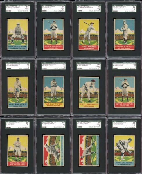 1933 DeLong Group of (12) with Stars and HOFers all SGC Graded