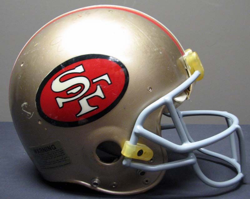 49ers game used helmet