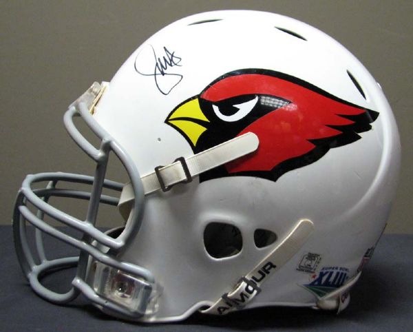 2010 Larry Fitzgerald St. Louis Cardinals Game-Used Super Bowl XLIII Helmet