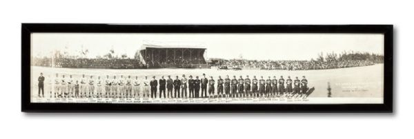 1913 New York Giants and Chicago White Sox World Tour Teams Panaoramic Photograph