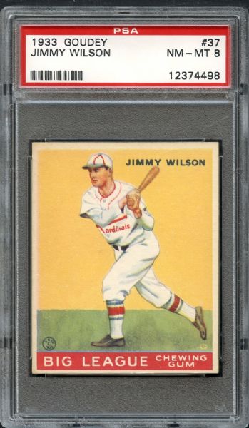 1933 Goudey #37 Jimmy Wilson PSA 8 NM/MT