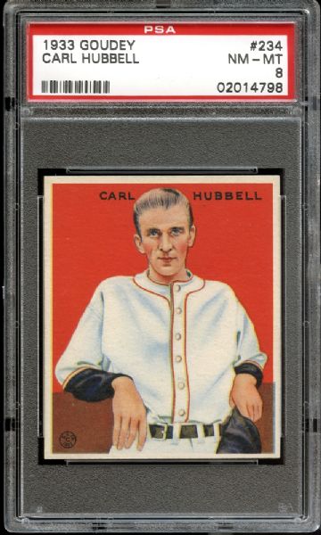1933 Goudey #234 Carl Hubbell PSA 8 NM/MT