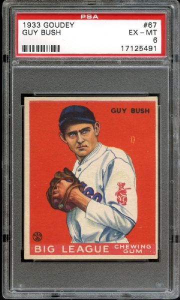 1933 Goudey #67 Guy Bush PSA 6 EX/MT