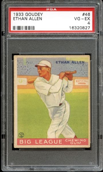 1933 Goudey #46 Ethan Allen PSA 4 VG/EX