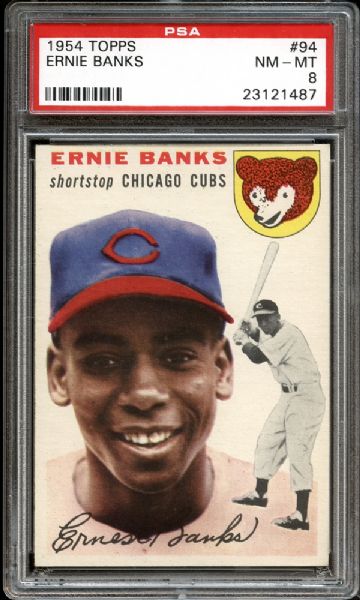 1954 Topps #94 Ernie Banks PSA 8 NM/MT