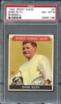 1933 Sport Kings #2 Babe Ruth PSA 8 NM/MT
