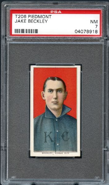 1909-11 T206 Jake Beckley PSA 7 NM