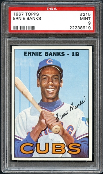 1967 Topps #215 Ernie Banks PSA 9 MINT