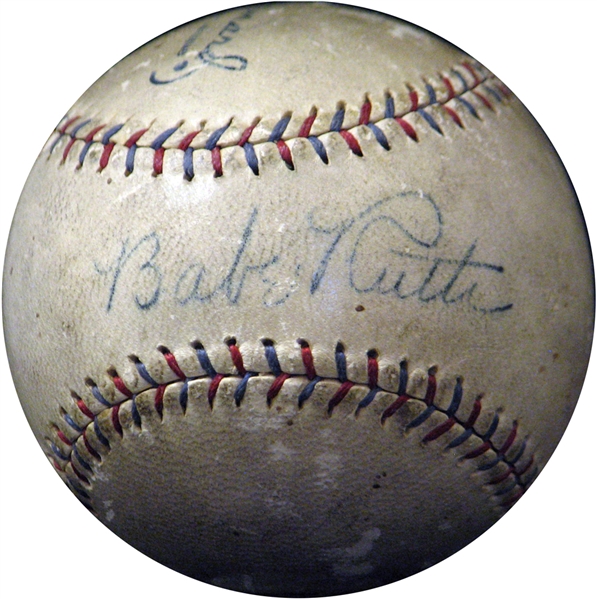 Babe Ruth Single-Signed OAL (Barnard) Ball