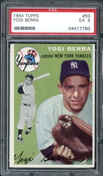 1954 Topps #50 Yogi Berra PSA 5 EX