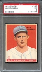 1933 Goudey #167 Jack Russell PSA 5 EX