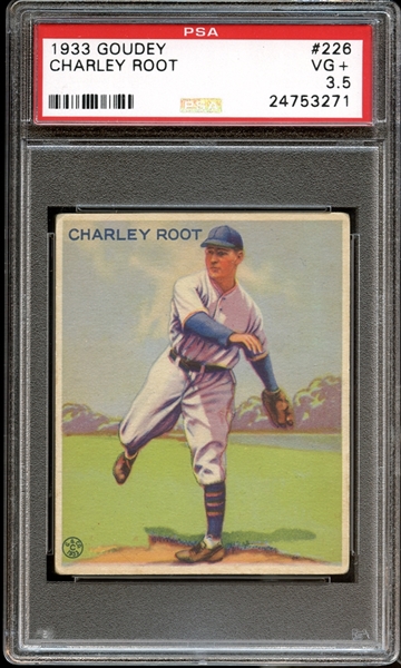1933 Goudey #226 Charley Root PSA 3.5 VG+
