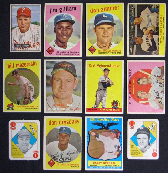 1950s Baseball Card Collection of Approximately (500) Mostly Topps and Bowman with Stars and HOFers