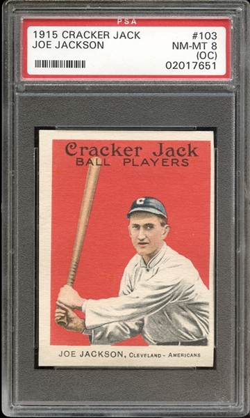 1915 Cracker Jack #103 Joe Jackson PSA 8 NM/MT (OC)