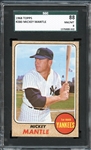1968 Topps #280 Mickey Mantle SGC 88 NM/MT 8