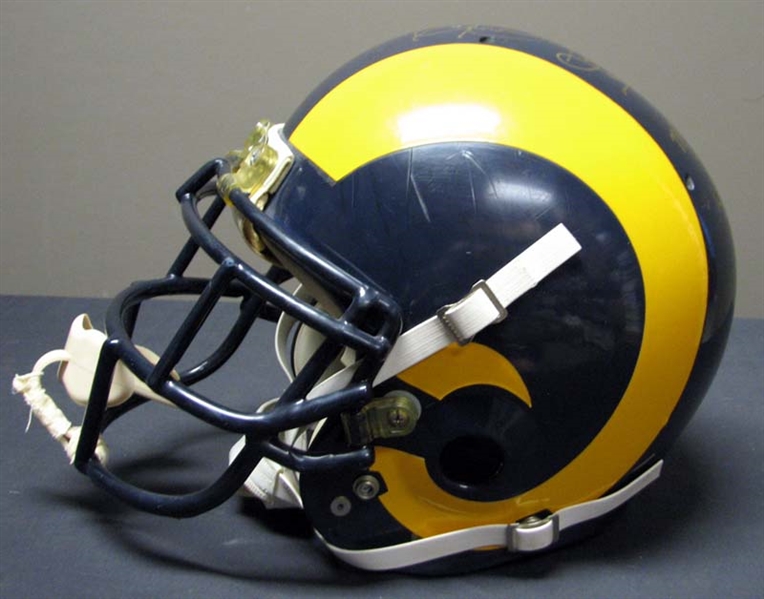 1985 Eric Dickerson Los Angeles Rams Game-Used and Signed Helmet With Team LOA