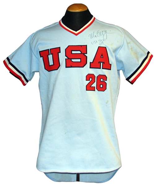 1984 Mark McGwire USA Tour Game-Used and Signed Jersey