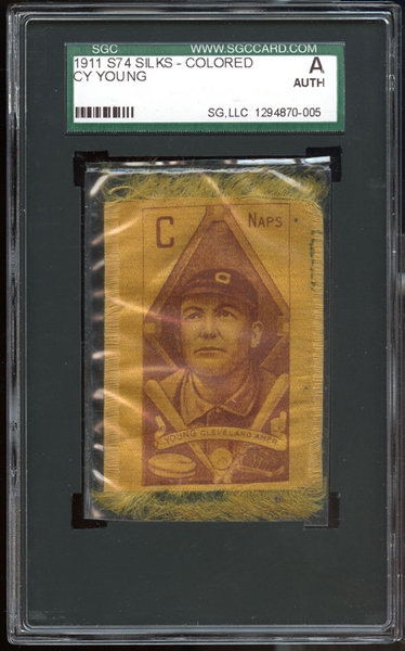 1911 S74 Silks "Colored" Cy Young SGC AUTHENTIC