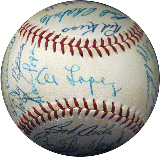 1954 Cleveland Indians Team-Signed OAL (Harridge) Ball with (29) Signatures