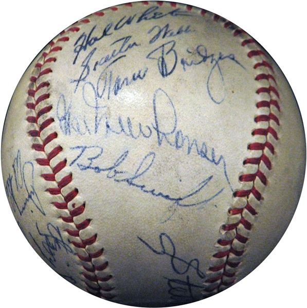 1946 Detroit Tigers Team-Signed OAL (Harridge) Ball with (11) Signatures 