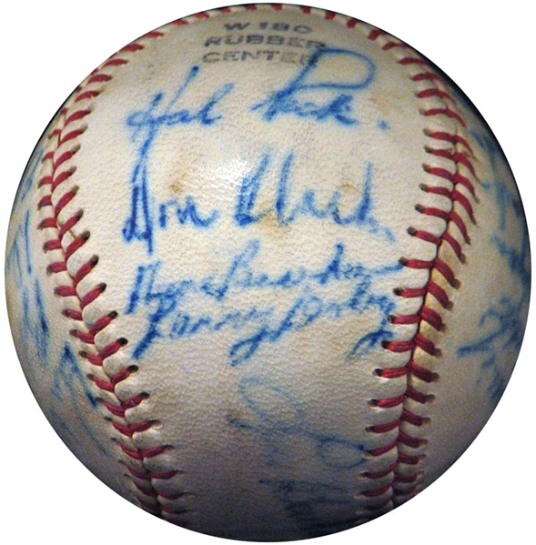 1948 Cleveland Indians World Champions Team-Signed Baseball with (19) Signatures