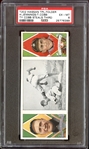 1912 T202 Hassan Triple Folders H. Jennings/Ty Cobb "Ty Cobb Steals Third" PSA 6 EX/MT