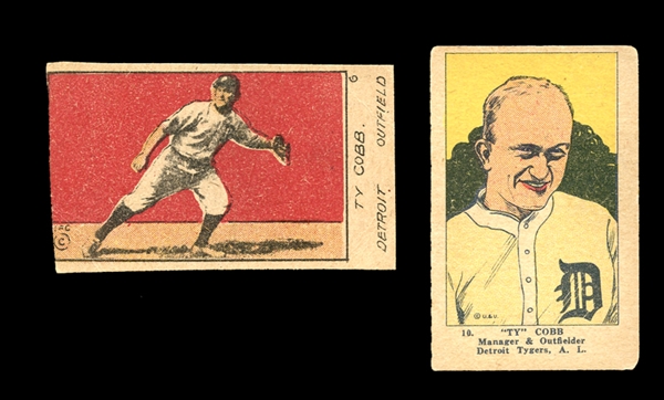 1920s Ty Cobb Strip Card Group of (2)