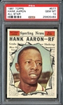 1961 Topps #577 Hank Aaron PSA 10 GEM MINT