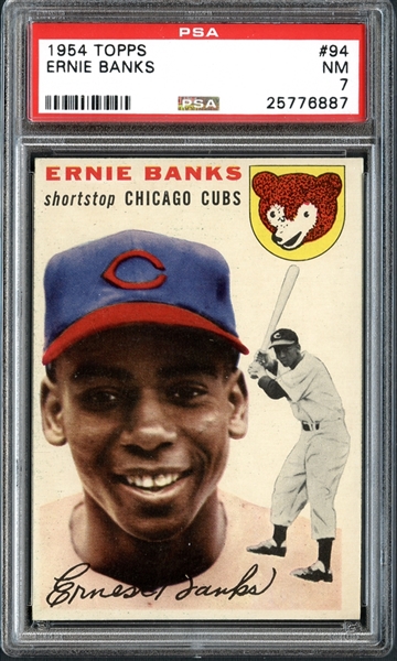 1954 Topps #94 Ernie Banks PSA 7 NM