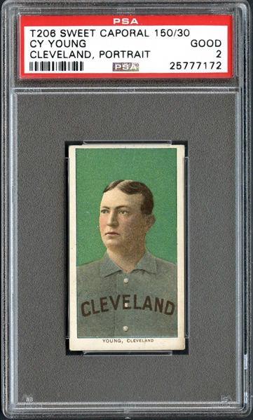 1909-11 T206 Cy Young Cleveland, Portrait PSA 2 GOOD