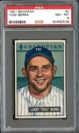 1951 Bowman #2 Yogi Berra PSA 8 NM/MT