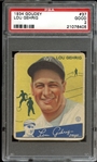 1934 Goudey #37 Lou Gehrig PSA 2 GOOD