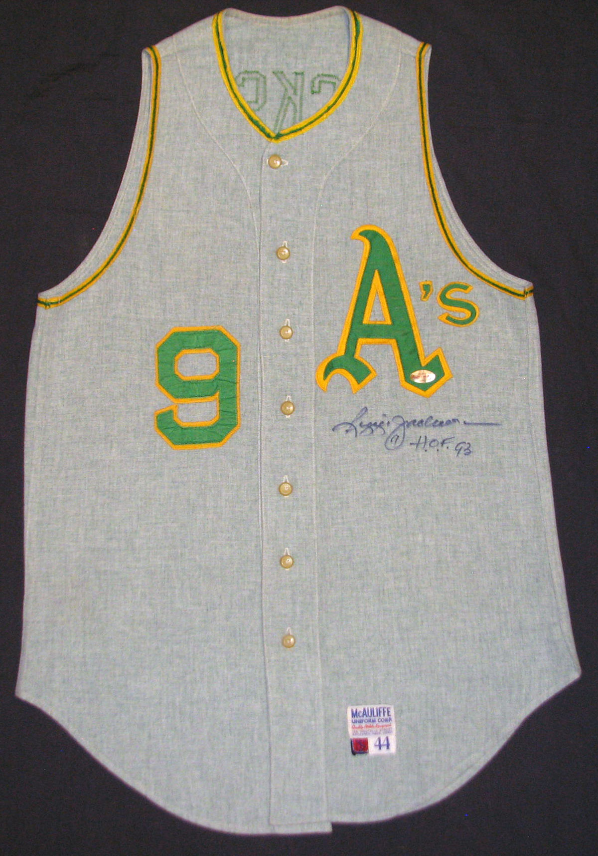 Lot Detail - 1969-70 Reggie Jackson Oakland A's Game Worn Green Mist Vest  Style Flannel Jersey MEARS A8.5