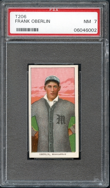 1909-11 T206 Sweet Caporal 350/25 Frank Oberlin PSA 7 NM