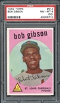 1959 Topps #514 Bob Gibson PSA 8(OC) NM/MT