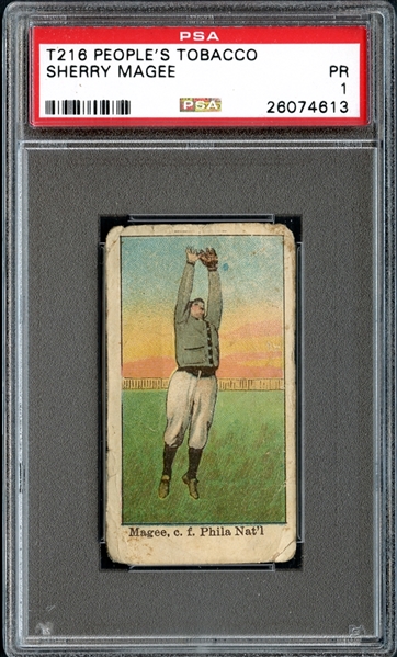 T216 Peoples Tobacco Sherry Magee PSA 1 PR