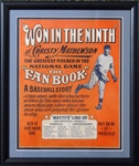 1910 Christy Mathewson "Won in the Ninth" Cardboard Advertising Display