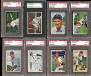1951 Bowman Group of (60) Different All PSA/SGC Graded