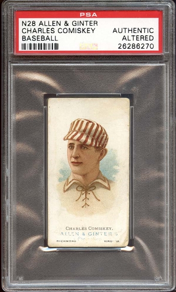 1887 N28 Allen & Ginter Charles Comiskey PSA Authentic