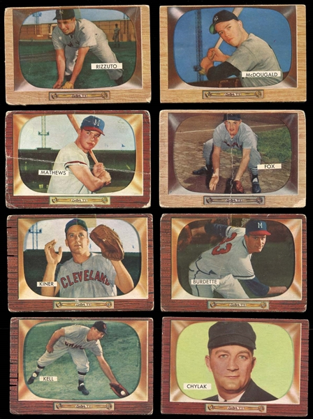 1955 Bowman Baseball Collector-Grade Group of (65) with HOFers