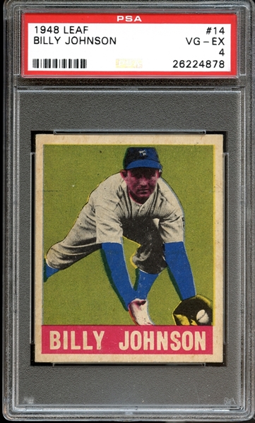 1948 Leaf #14 Billy Johnson PSA 4 VG/EX