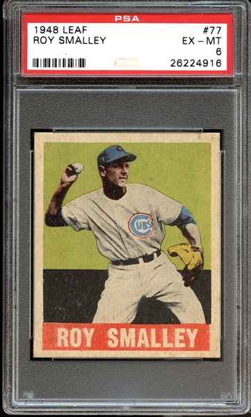 1948 Leaf #77 Roy Smalley PSA 6 EX/MT