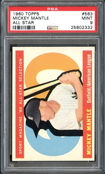 vintage baseball cards, Mickey Mantle