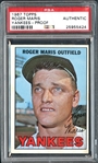 1967 Topps Roger Maris Yankees Proof PSA Authentic